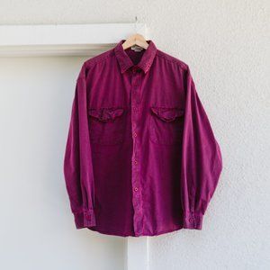 Men's 90's Pink Overdye Button Down Shirt